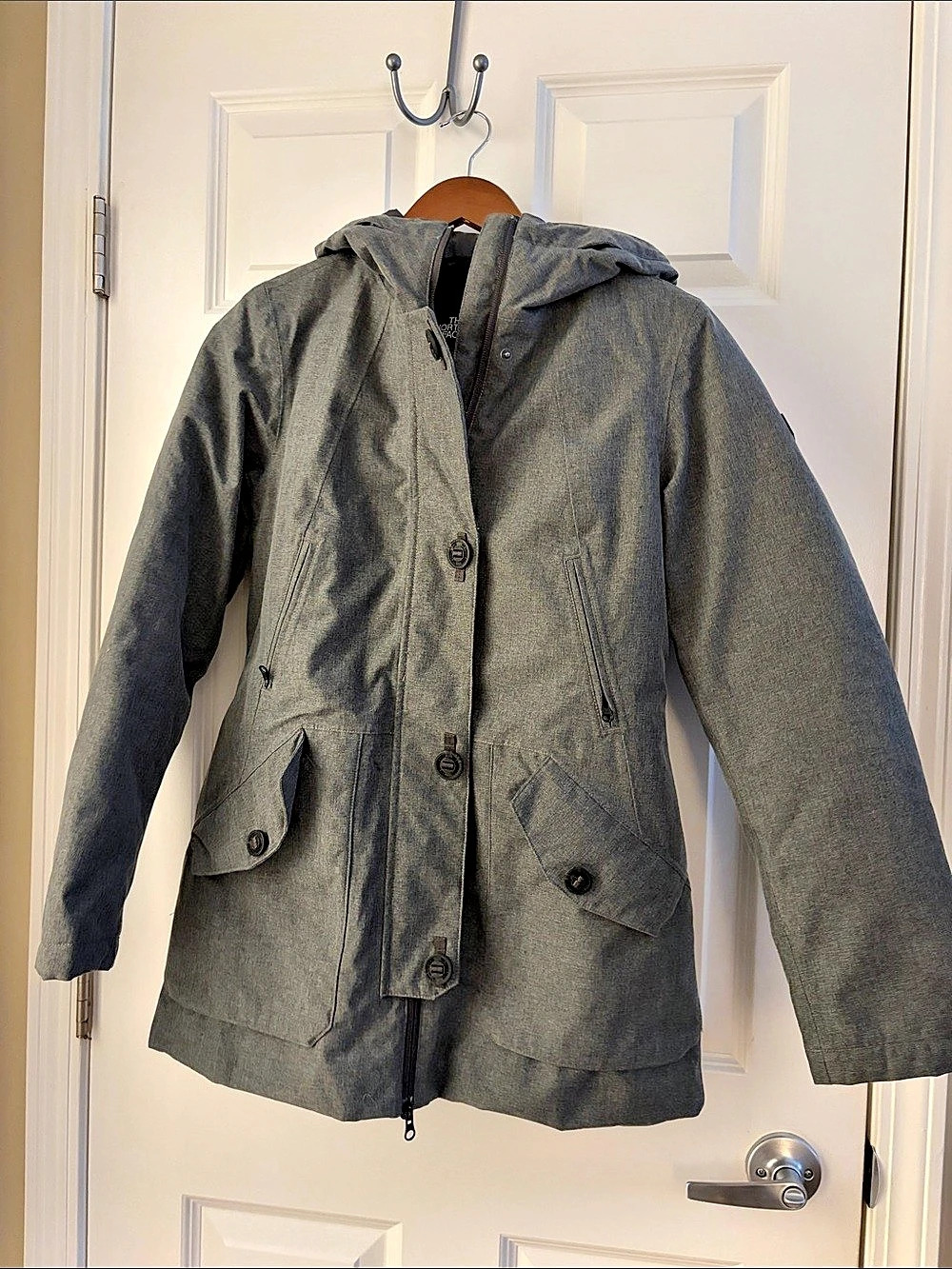 Excellent Condition-The North Face Downtown Parka Women'Small Hooded Utility Jac